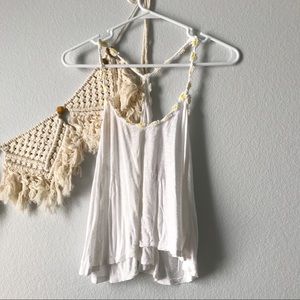 White Sunflower Tank Top